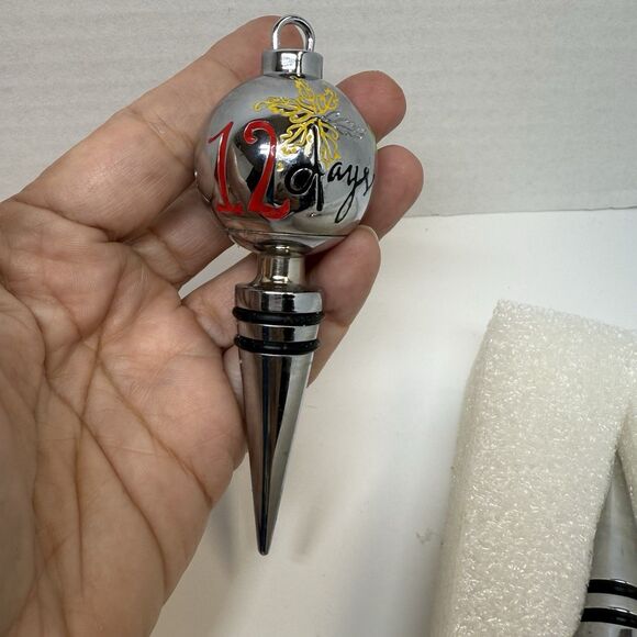 Lenox 12 Days Of Christmas Bottle Stoppers Set Of 2 - Picture 5 of 8